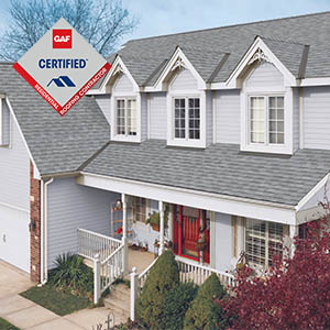 GAF Certified Roofer Logo Asphalt Shingles - Click to view shingle options and warranties